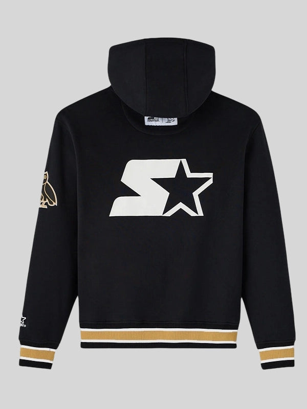 Black OVO X STARTER 2025 Team Script Hoodie