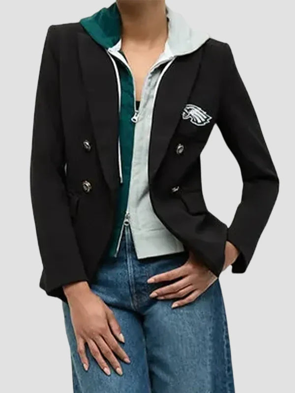 Black Philadelphia Eagles Dickey Jacket