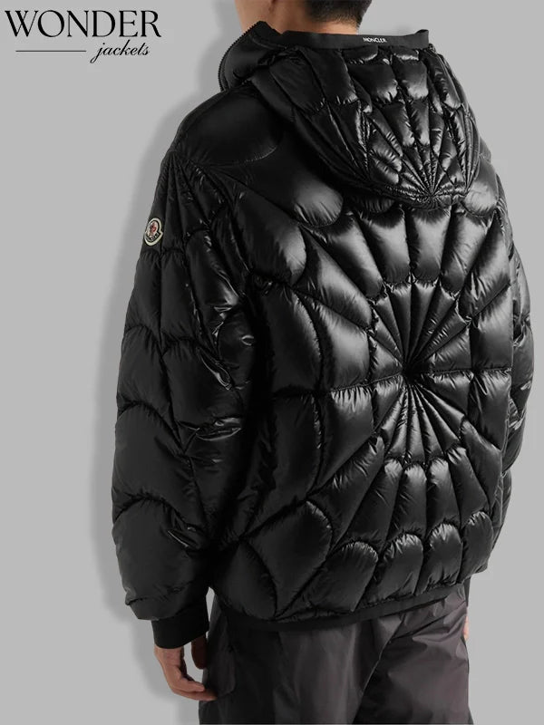Black Puffer Spiderman x Moncler Down Jacket