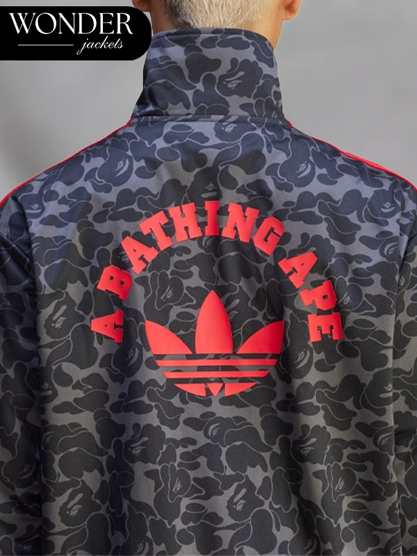 Black Adidas BAPE Firebird Track Top