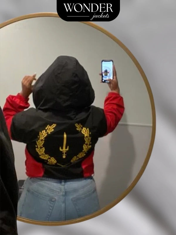 Black American Heritage Flag Jacket Womens
