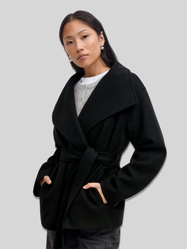 Black High Neck Short Jacket Gina Tricot