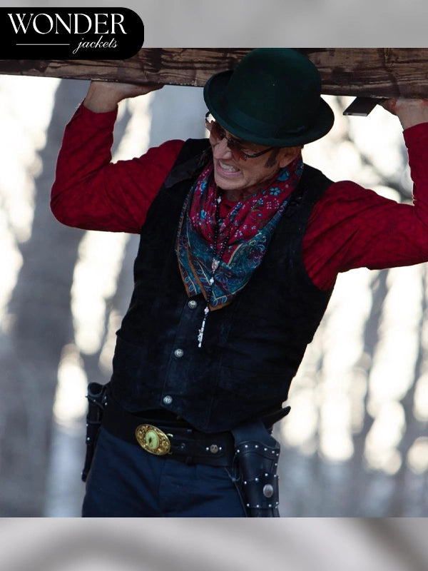 Black Leather Vest from Gunslingers