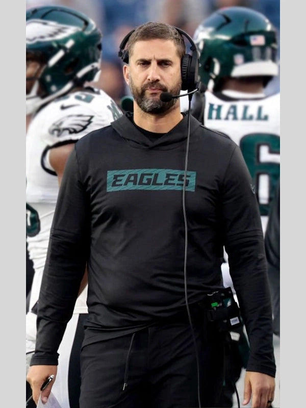 Black Nike Philadelphia Eagles Sideline Hoodie T-Shirt