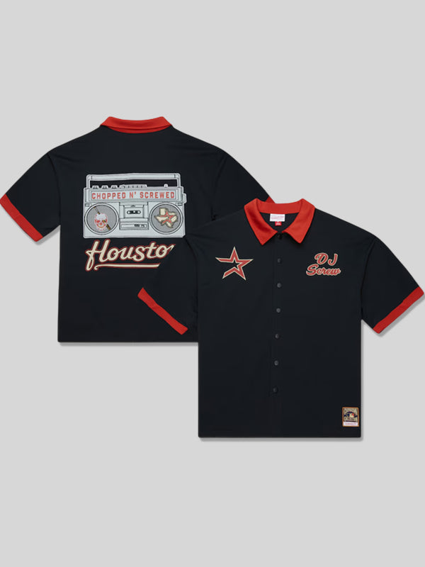 Black Shirt Houston Astros Mitchell Ness x DJ Screw