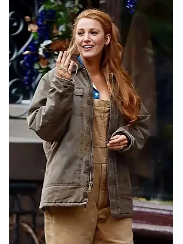 Blake Lively It Ends with Us Lily Bloom Grey Jacket