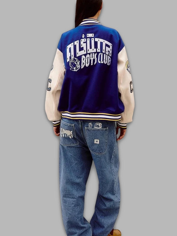 Blue Letterman Varsity Billionaire Boys Club x Carnival Jacket