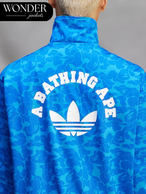 Blue Adidas BAPE Firebird Track Top