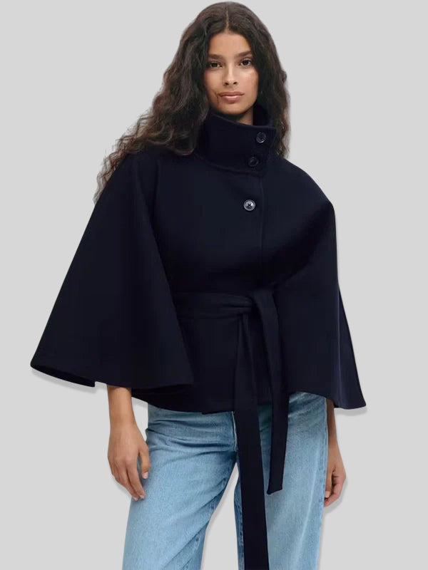 Blue Belt Cape Jacket Gina Tricot