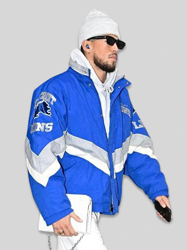 Blue Devin Booker Detroit Lions Jacket