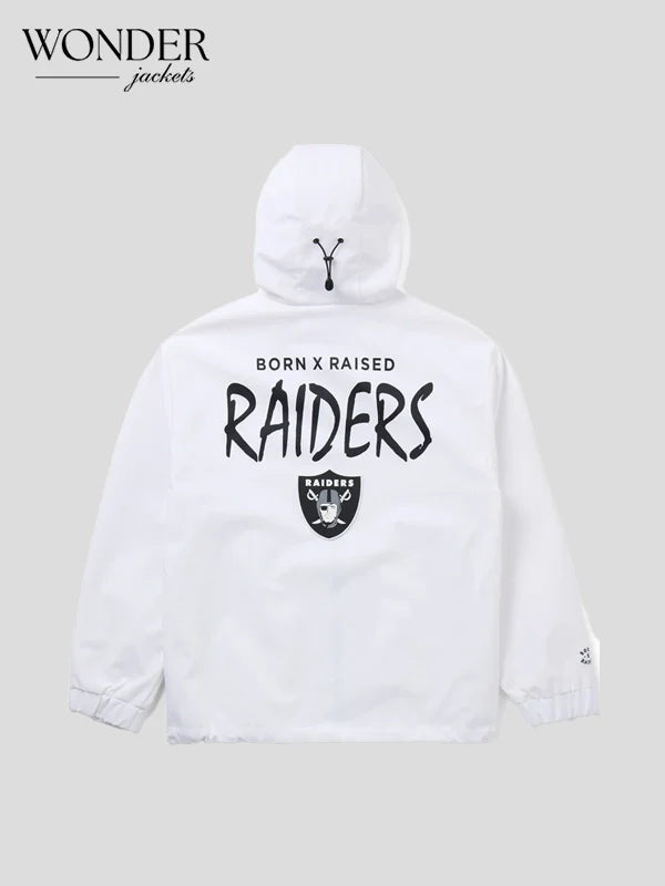 Born x Raised Raiders Attitude White Track Jacket