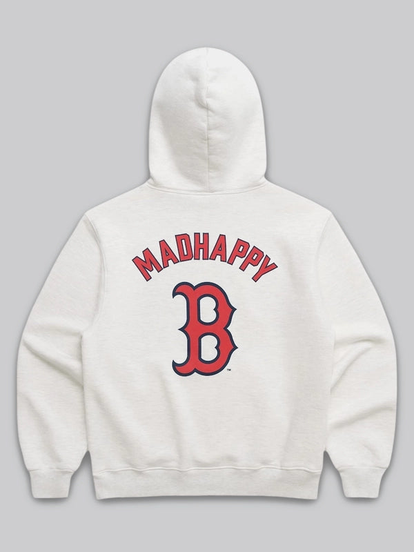 Boston Red Sox Madhappy x MLB Heather Gray Heavyweight Fleece Pullover Hoodie