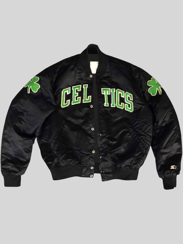 Boston Black  Celtics Satin Starter Jacket
