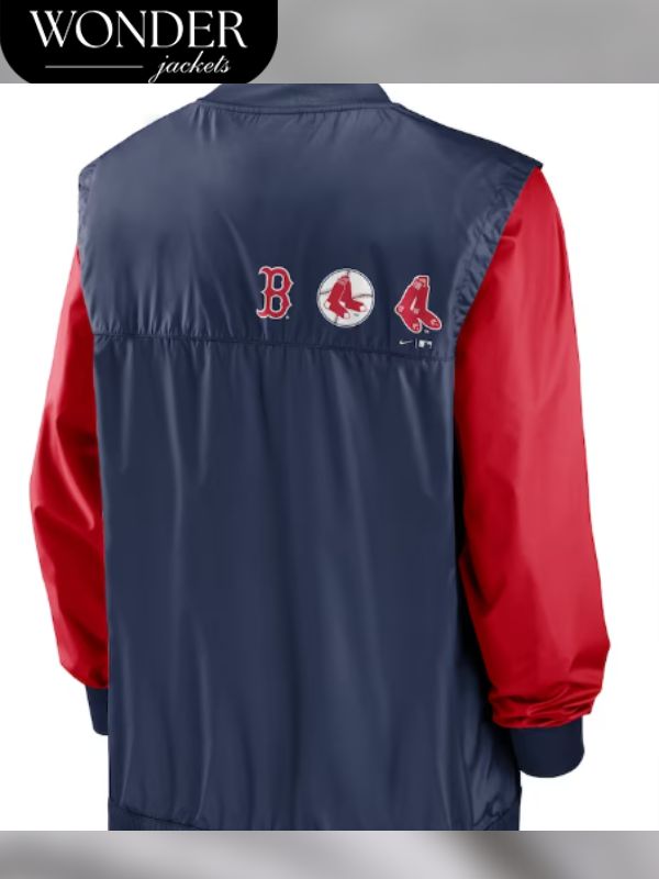 Boston Red Sox Nike Rewind Warmup V-Neck Pullover Jacket
