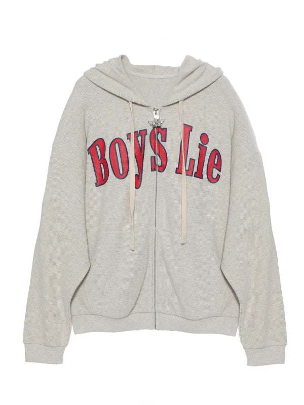 Boys Lie All Star Thermal Harley Zip Up Hoodie