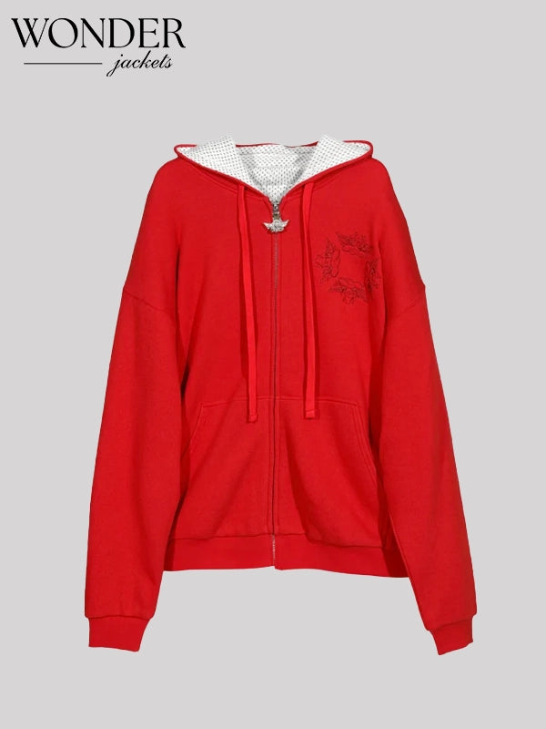 Boys Lie Cherry Picker Harley Red Hoodie