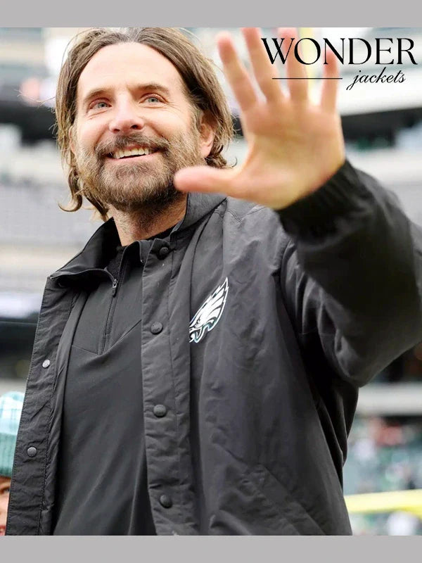 Bradley Cooper Eagles Jacket Black