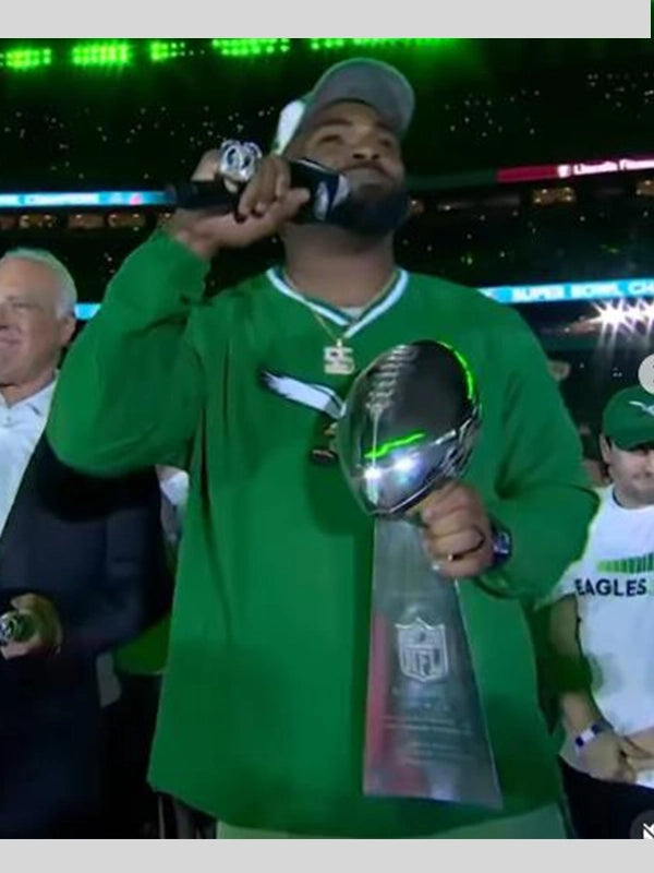 Brandon Graham Eagles Long Sleeves Green T-Shirt