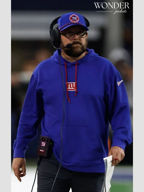 Brian Daboll NY Giants Blue Sideline Hoodie