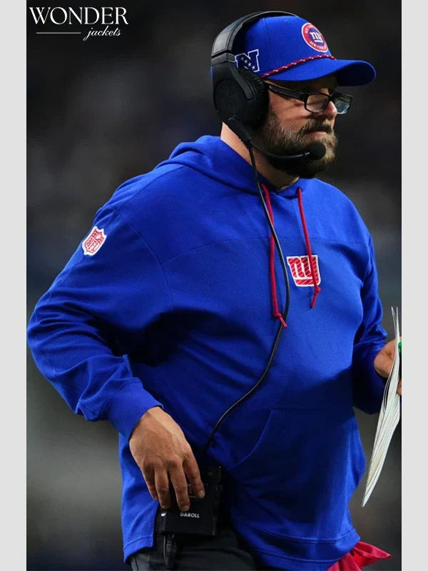 Brian Daboll New York Giants Sideline Hoodie Blue