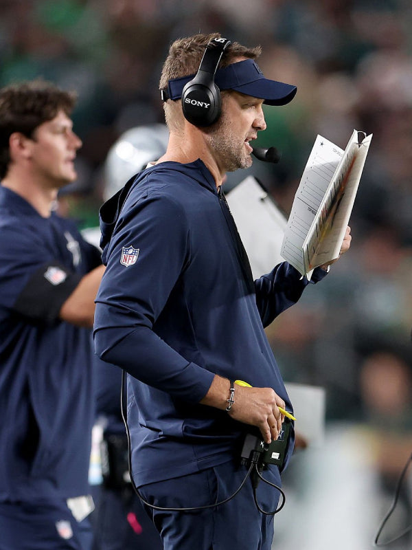 Brian Schottenheimer Dallas Cowboys Quarter Zip Hoodie Jacket Blue