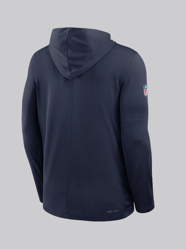 Broncos Sideline Performance Blue Hoodie