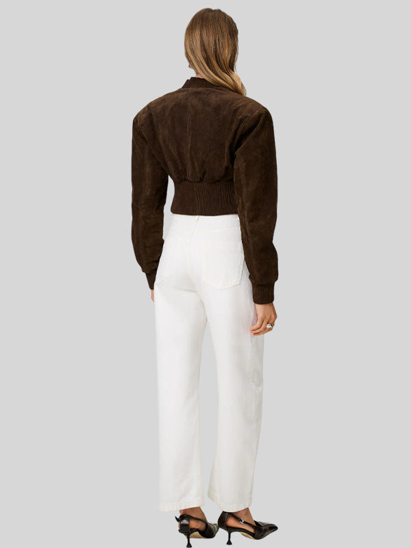 Brown Adoore Suede Jacket Womens