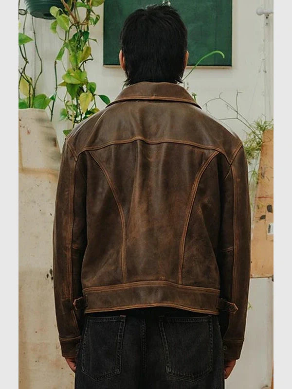 Brown Leather Mutimer Jacket