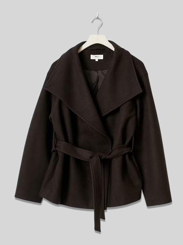 Brown Gina Tricot High Neck Short Jacket