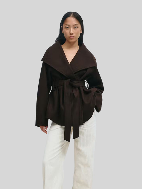 Brown High Neck Short Jacket Gina Tricot