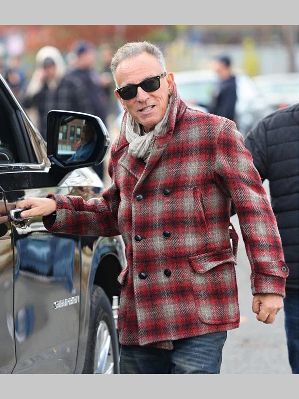 Bruce Springsteen Red Plaid Coat