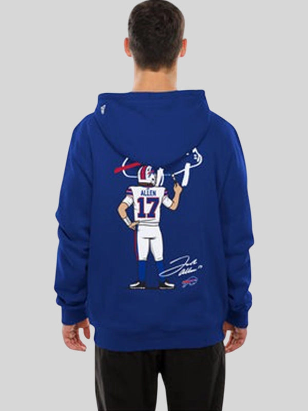 Buffalo Bills New Era Billustration Josh Allen Hoodie