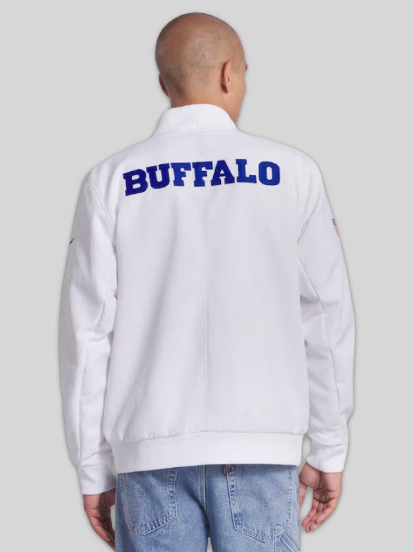 Buffalo Bills Nike 2025 Rivalries Sideline White Jacket

