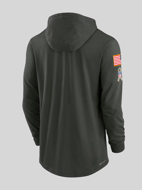 Buffalo Bills Salute to Service Hooded Long Sleeve T-shirt Olive