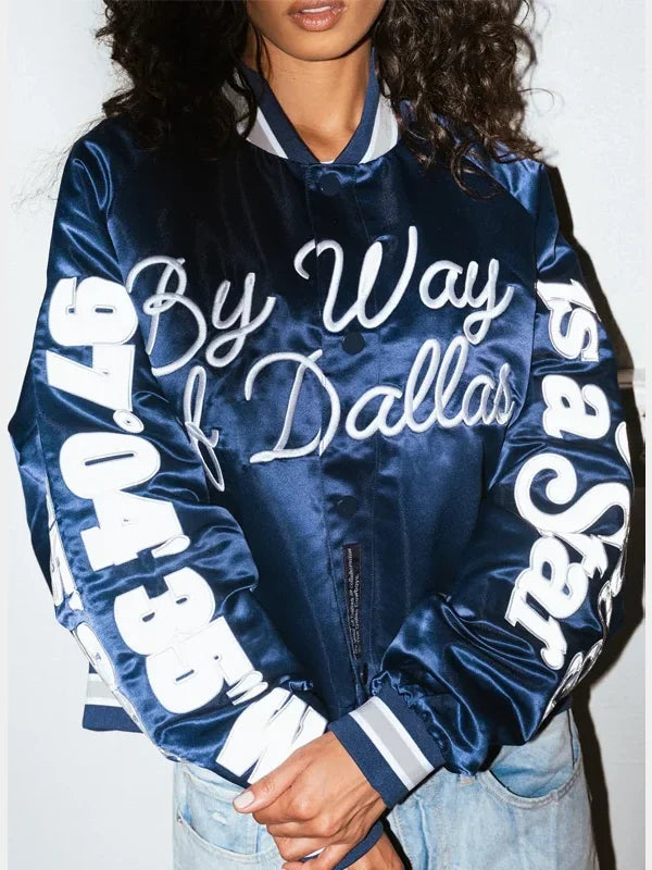 By Way of Dallas Cowboys Jacket Blue Varsity