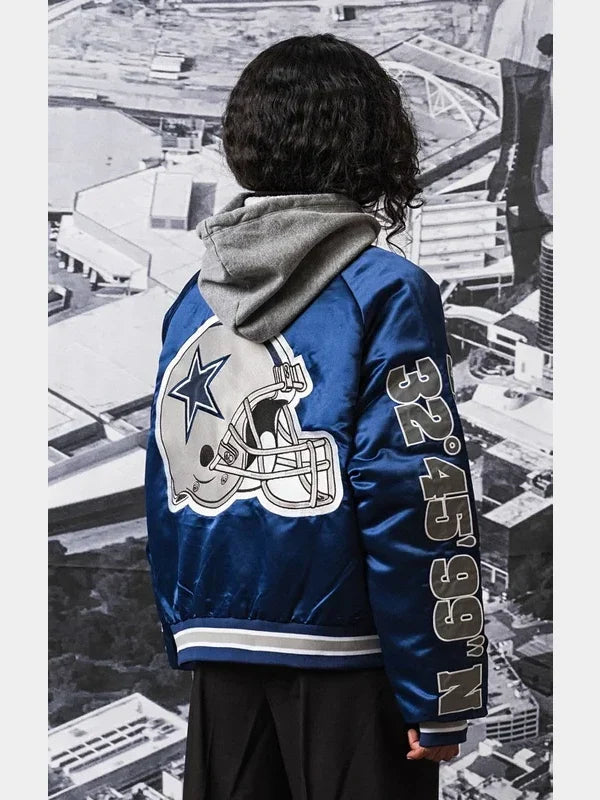 By Way of Dallas Cowboys Varsity Jacket Blue