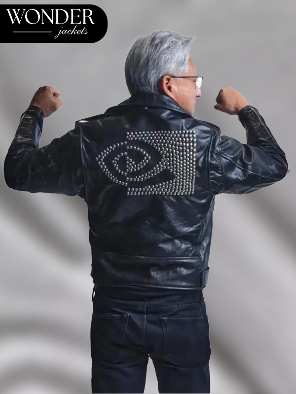 CEO of NVIDIA Jensen Huang ERL Leather Motorcycle Jacket