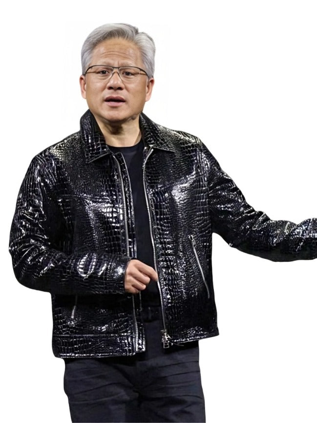 CES2025JensenHuangLeatherJacketBlack