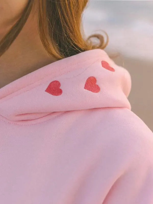 CHASING SUNSET PINK PALM PUFF HOODIE