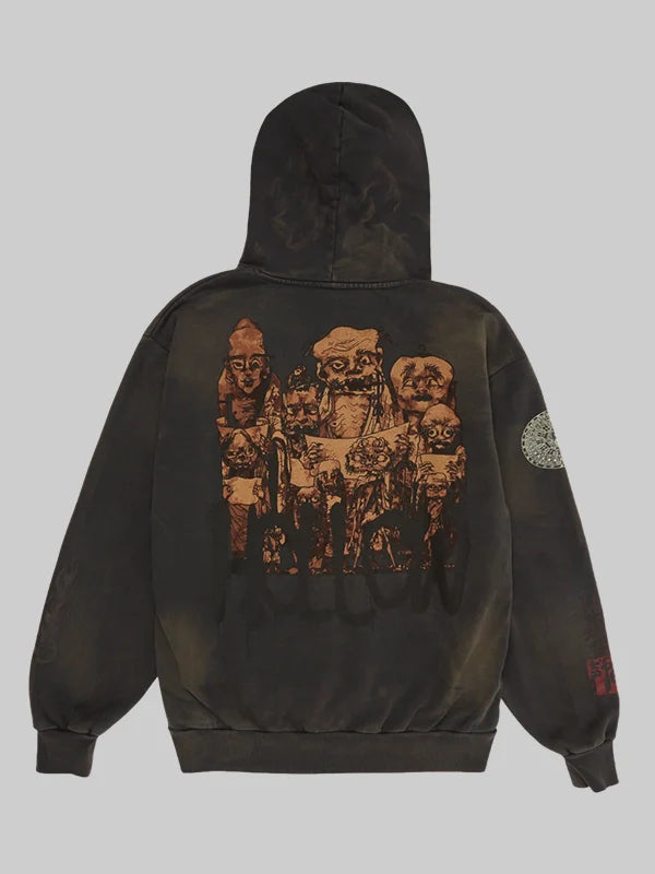 CJ Cactus Jack x Takashi Murakami Hollow Hoodie Black
