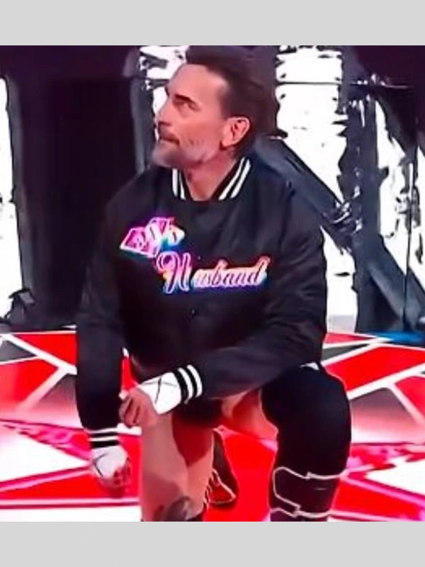 CM Punk WWE Wrestlepalooza 2025 AJ’s Husband Black Jacket