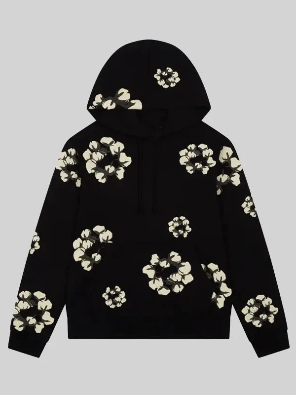 Cactus Tears Wreath Hoodie Black