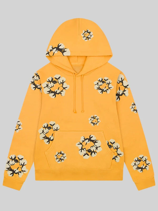 Cactus Tears Wreath Hoodie Yellow