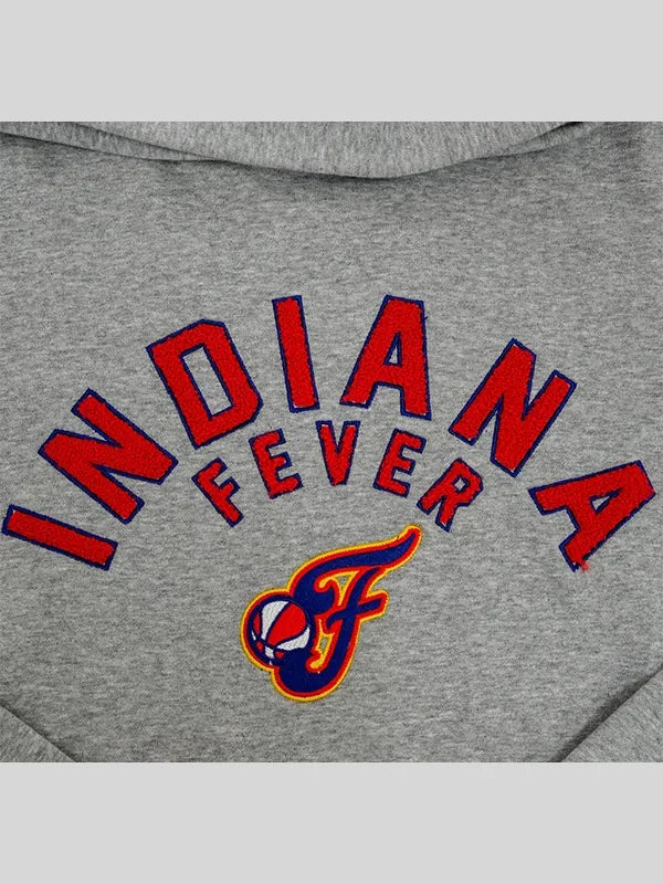 Caitlin Clark Indiana Fever Chenille Grey Sweatshirt