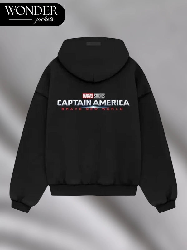 Captain America Brave New World 2025 Black Hoodie