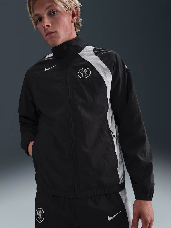 Chelsea FC Mens Nike Soccer Total 90 Soccer Track Jacket Black