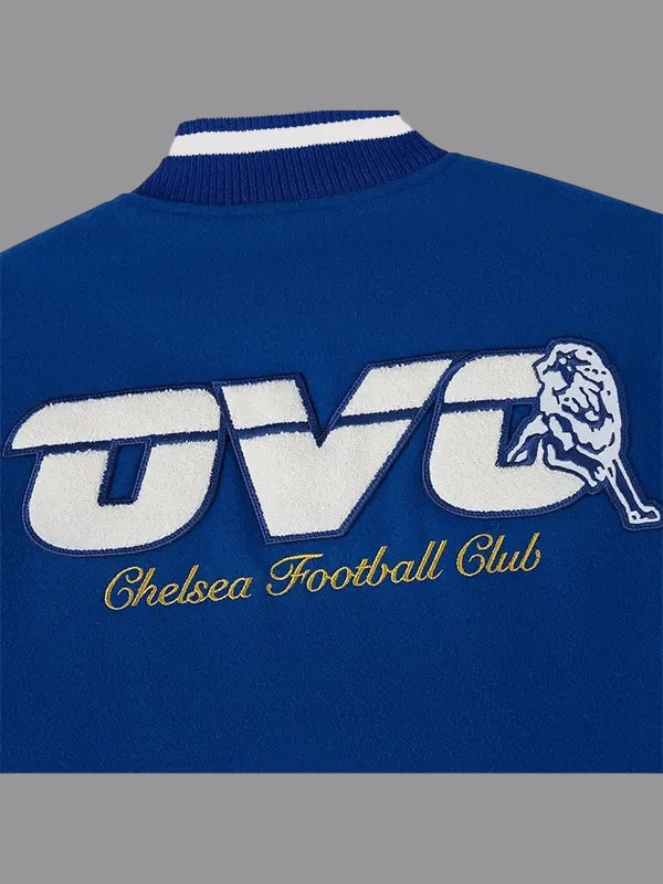 Chelsea FC x OVO Varsity Bomber Jacket Royal Blue