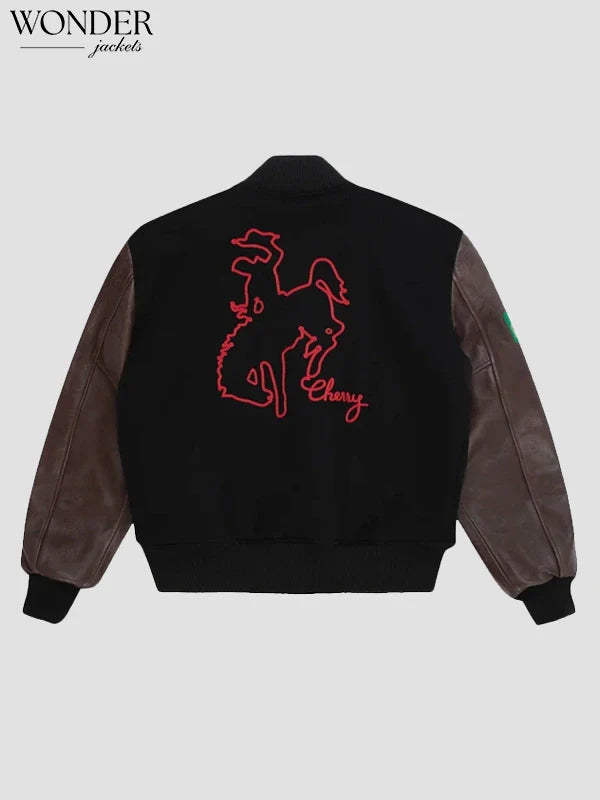 Cherry Rodeo Champ Black Varsity Jacket