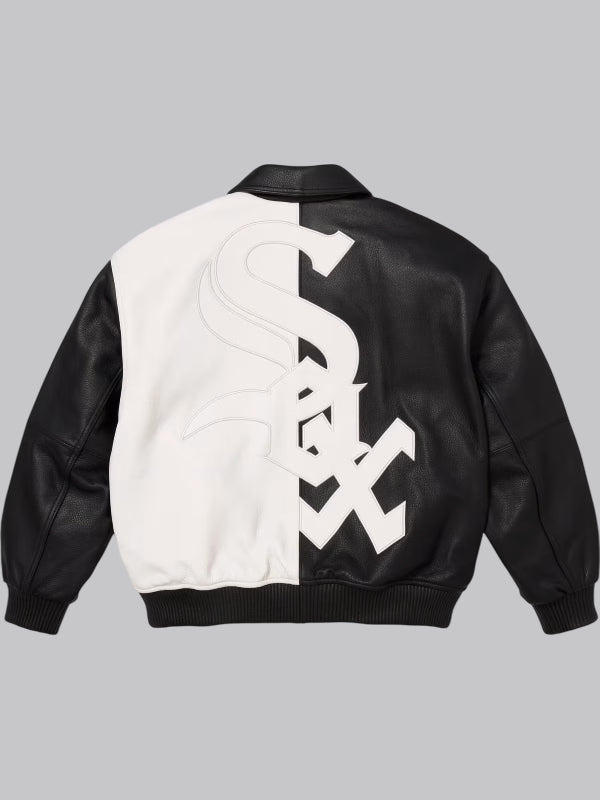 Chicago White Sox Leather Varsity Black Jacket Supreme