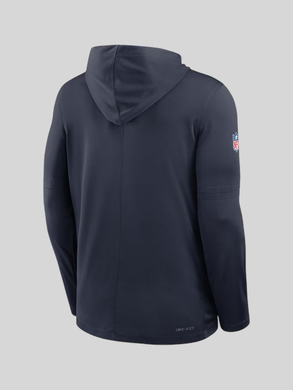 Chicago Bear Sideline Blue Hoodie T-Shirt